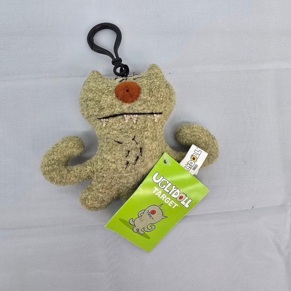 Uglydoll Target Plush Keychain Vintage 2004 Green Monster Clip On Toy NWT